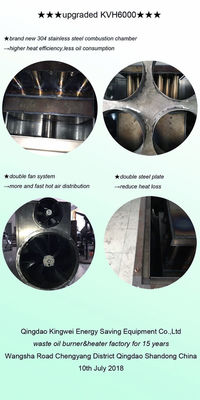 Tam otomatik atık yağ ısıtıcısı 2000 X 980 X 1380 mm Depo / Fabrika için