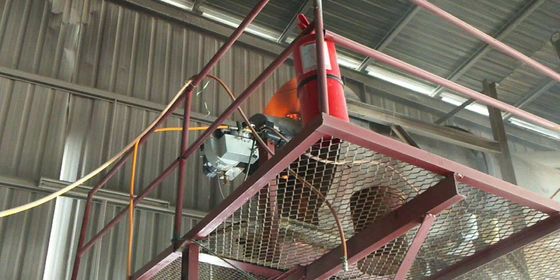 Kum kurutma makinesi KV30 210 - 270Kw Atık motor yağı yakıcısı Kirli yağ yakıcısı geri dönüşüm lastik yağı kullanır
